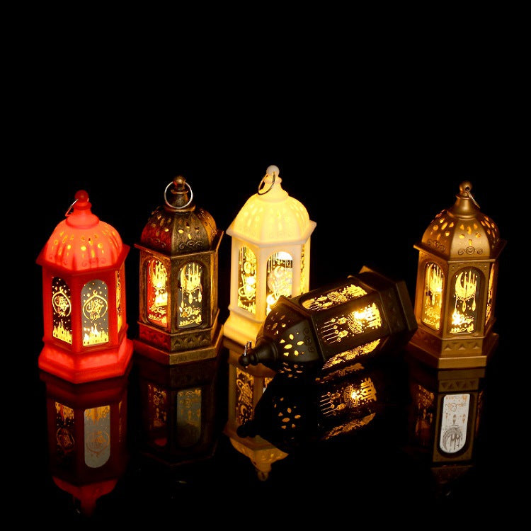 Ramadan Kareem/Eid Mubarak LED Lantern, Festive Home Lighting, Durable Material
