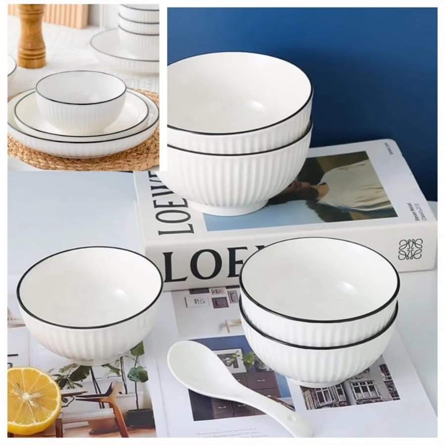 6" Soup/cereal black Bowls