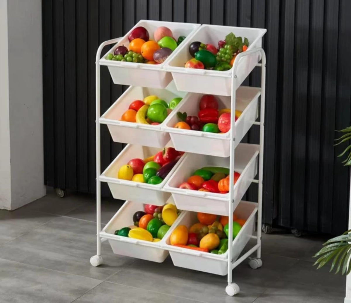 8 Basket Multifunctional Storage Rack, metal and PP construction - available in Nairobi, Kenya