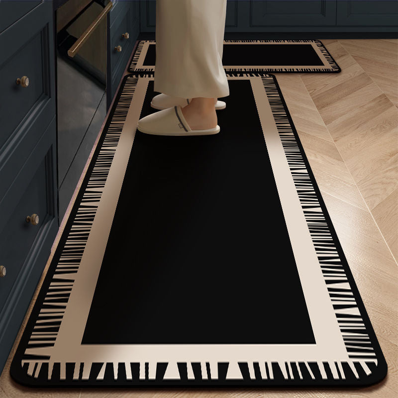 2 Piece Rubber Bottom Anti-Slip Kitchen Mat Set