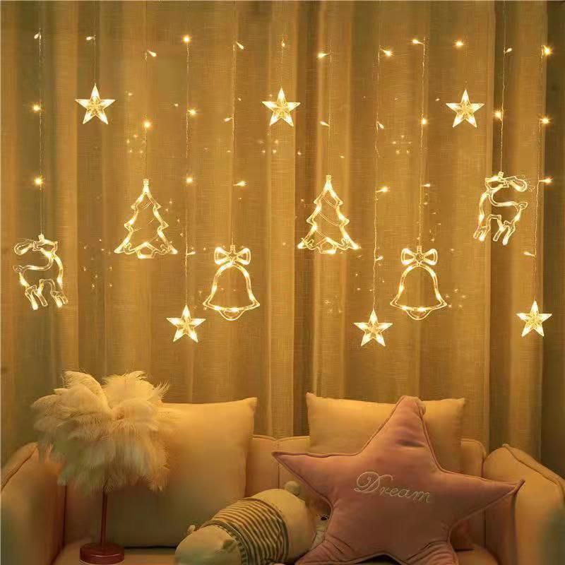 Christmas LED Garland Curtain Lights 3m × 3m