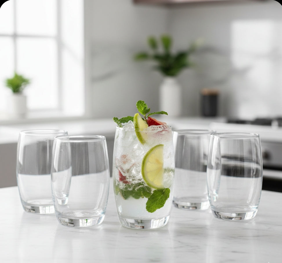 Crystal Clear Glass Set of 6