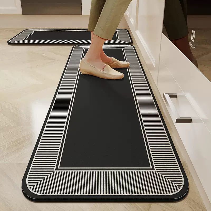 2 Piece Rubber Kitchen Mat Set