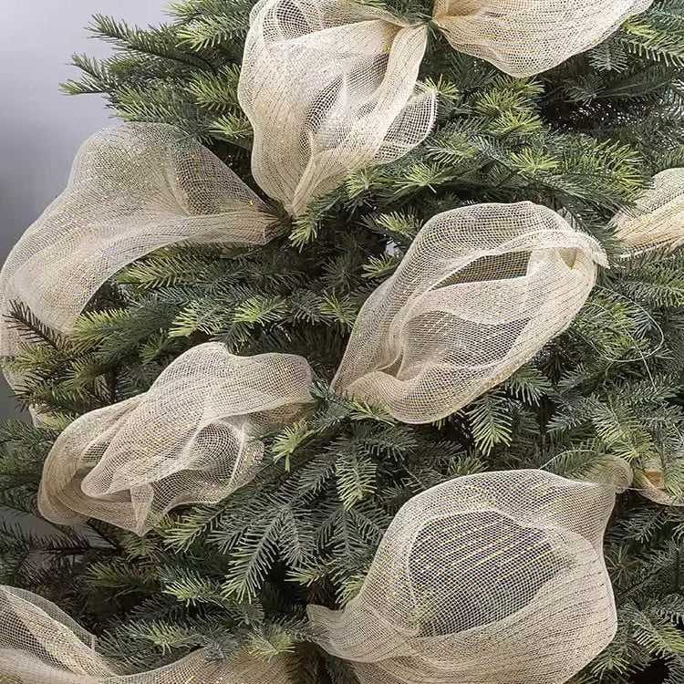Christmas Ribbon Mesh Tulle Roll 9.1m × 26cm