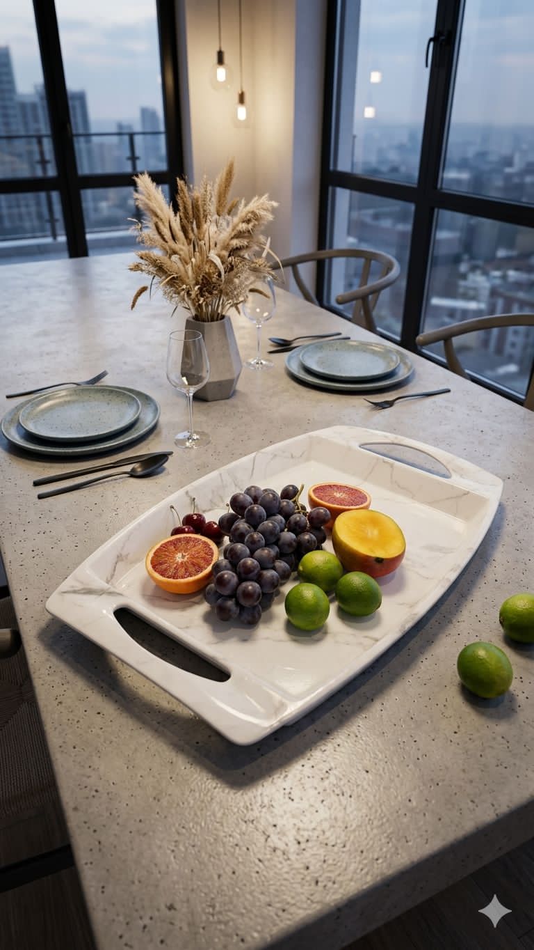 Text

Gemelli Collection – large melamine tray 53×36cm, durable, lightweight – serving and food presentation