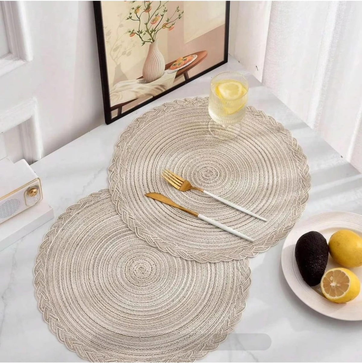 Thick Woven Table Mats for Dining Table