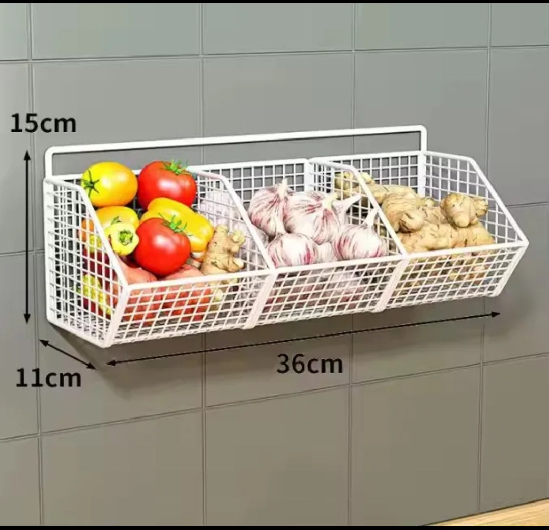 36cm Wall Mounted Kitchen Storage Basket