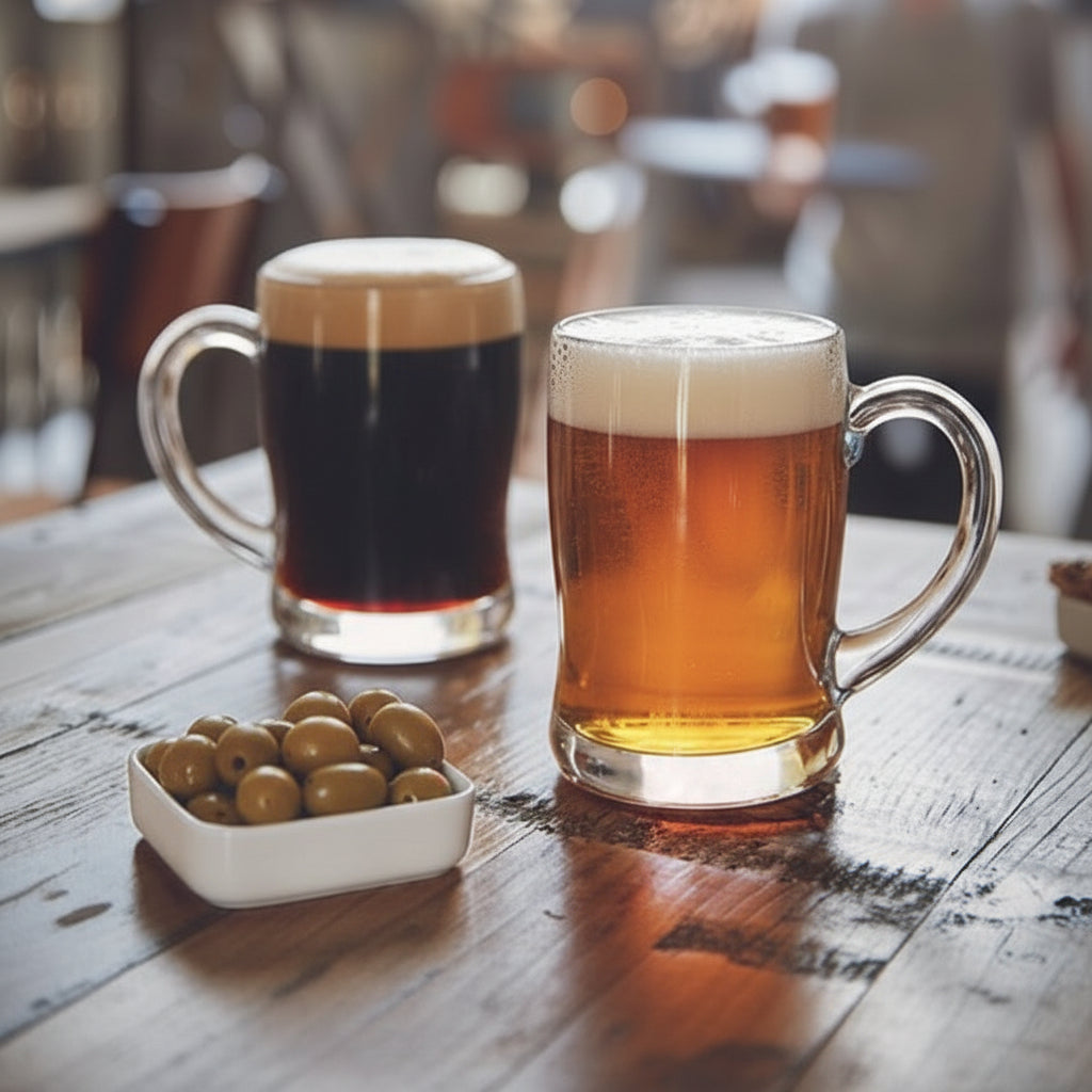 Luminarc Benidorm clear glass beer mug 450ml with handle