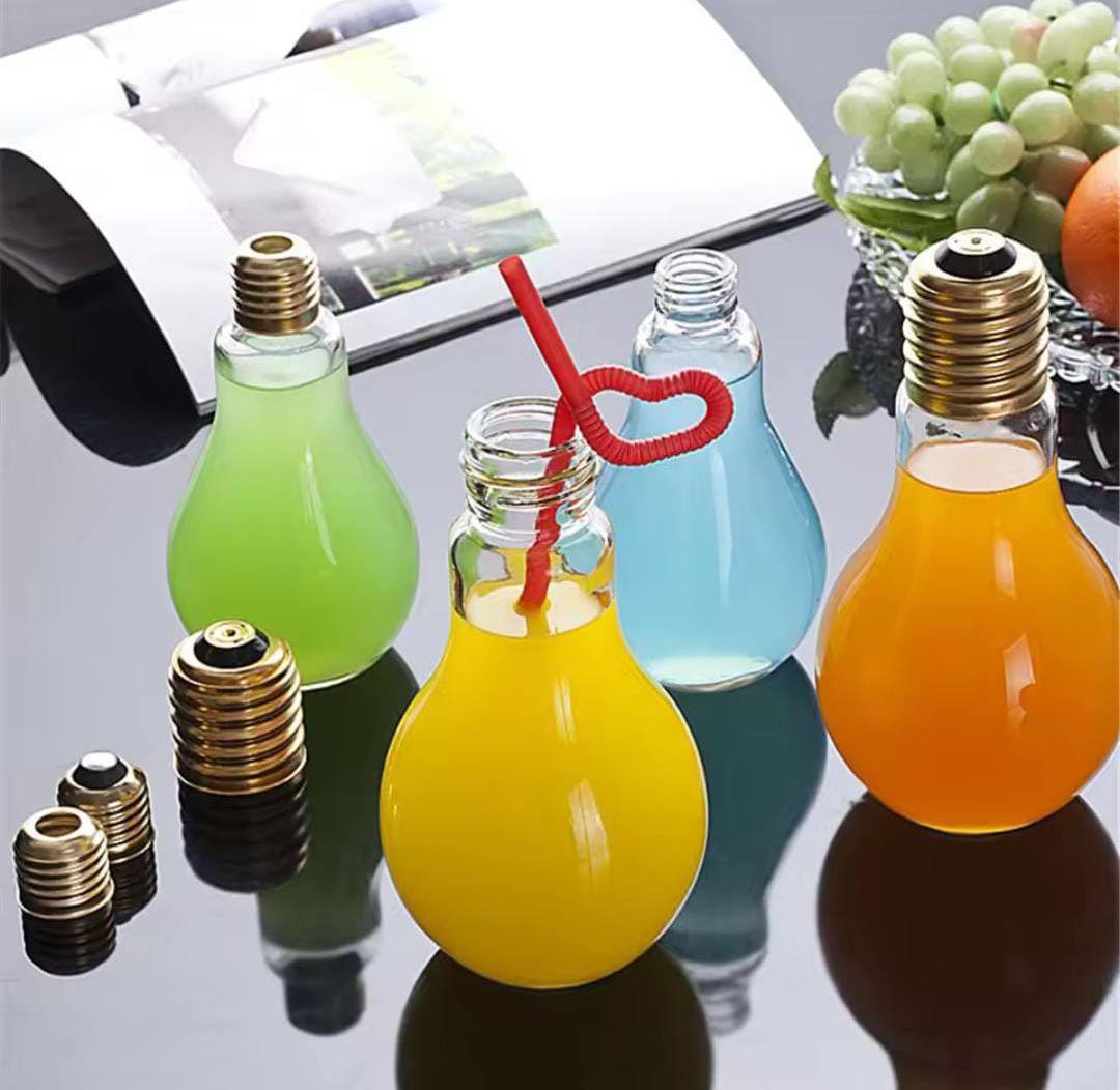 Light Bulb Shaped Glass Drinking Cups, novelty glassware for cocktails, beer and juice - available in Nairobi, Kenya