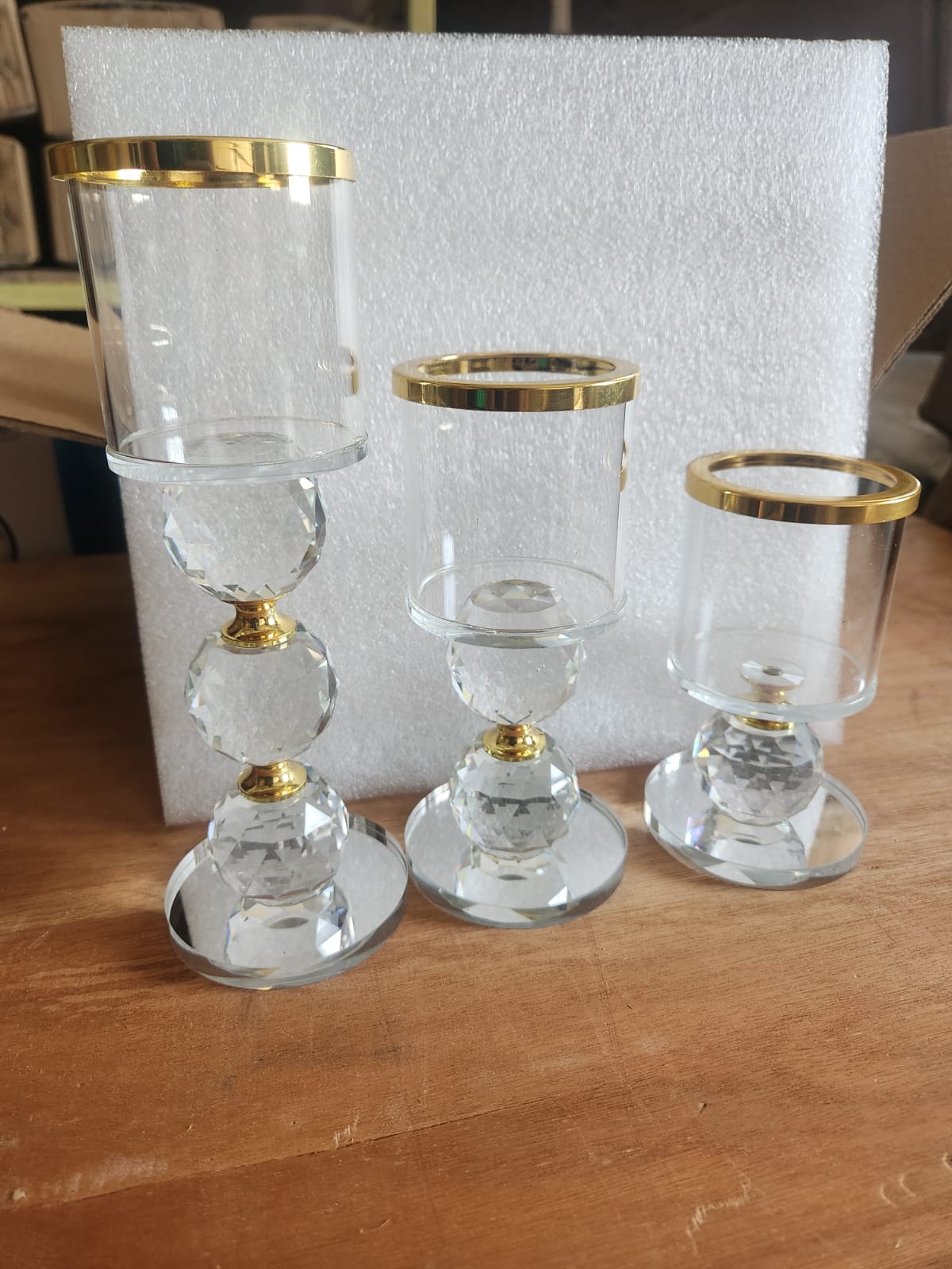 Crystal Glass Candle Set