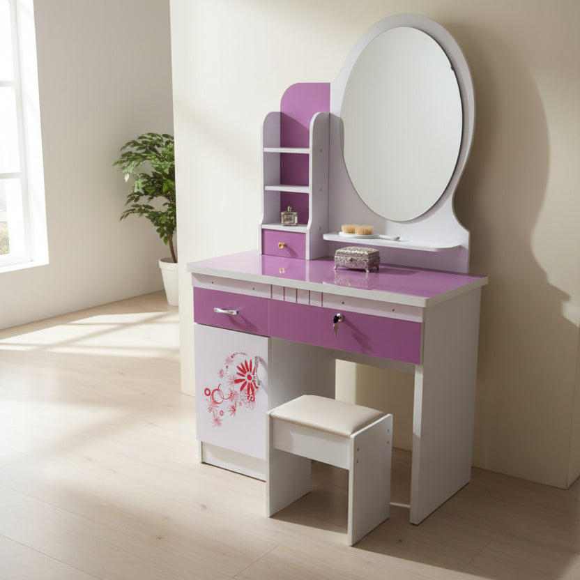 Dressing Table  with Stool and Mirror