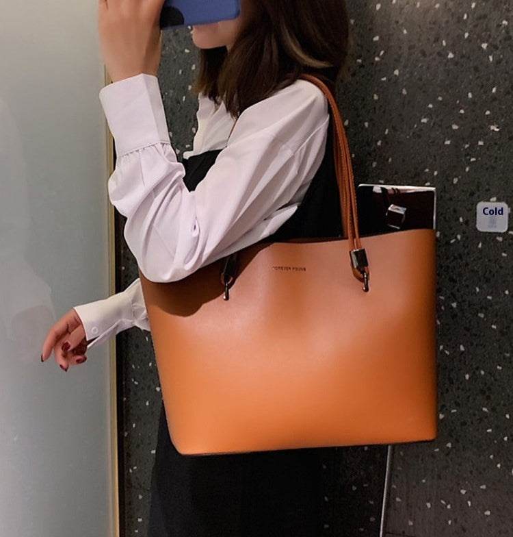 14 Inch Classy Laptop Tote Bag – PU Leather Square Elegant Work Bag with Zipper Closure for Daily Use