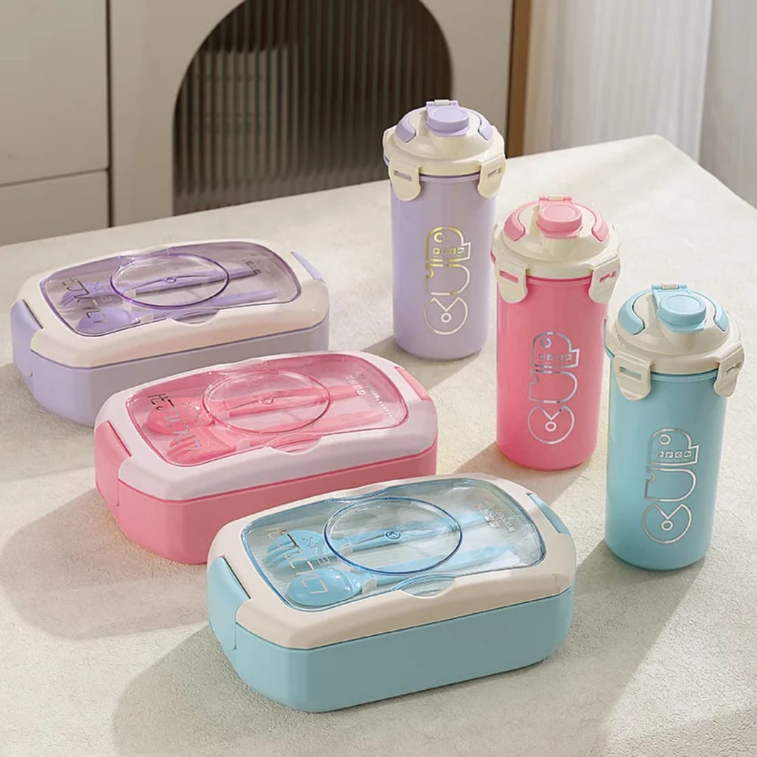 2-in-1 Lunch Box with Water Bottle