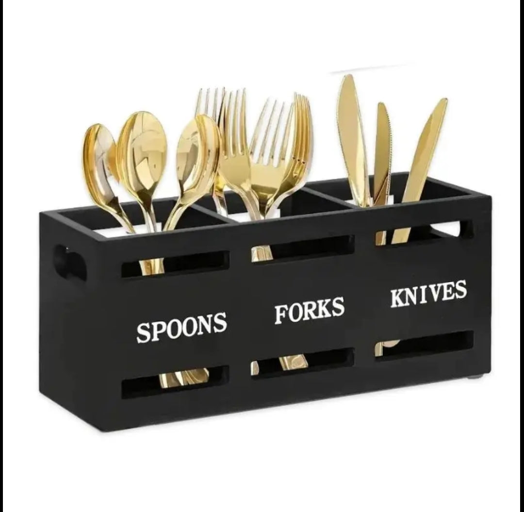 Wooden Cutlery Holder