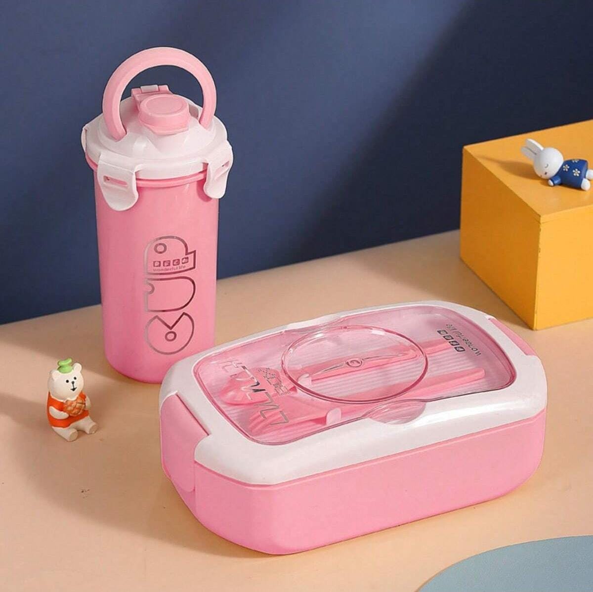 2-in-1 Lunch Box with Water Bottle