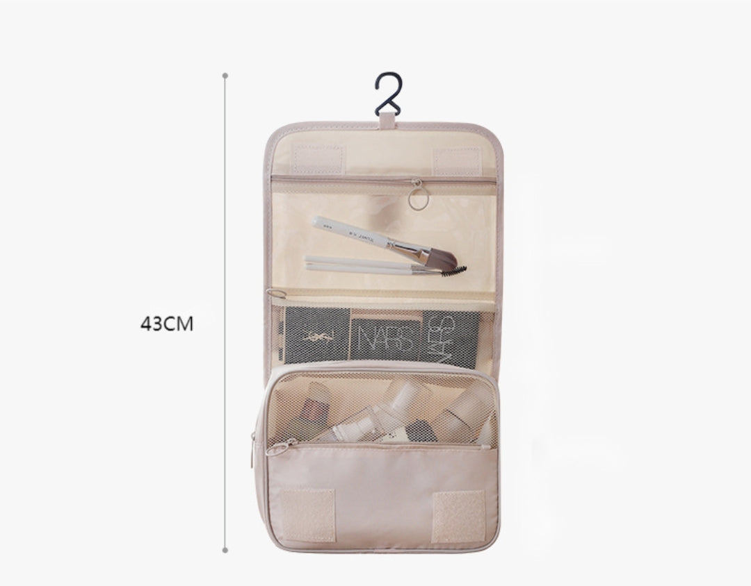 Foldable Waterproof Cosmetic Bag with Large Storage Capacity