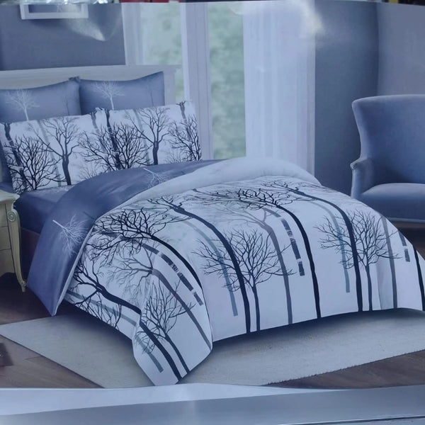 5x6 binded duvet set with matching sheet and pillowcases