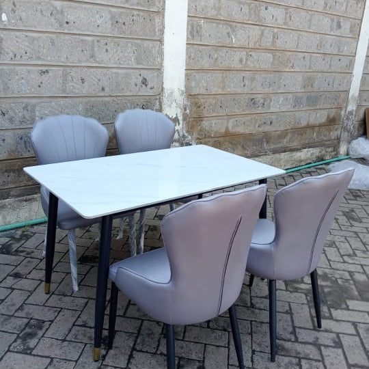 4-Seater Marble Dining Set