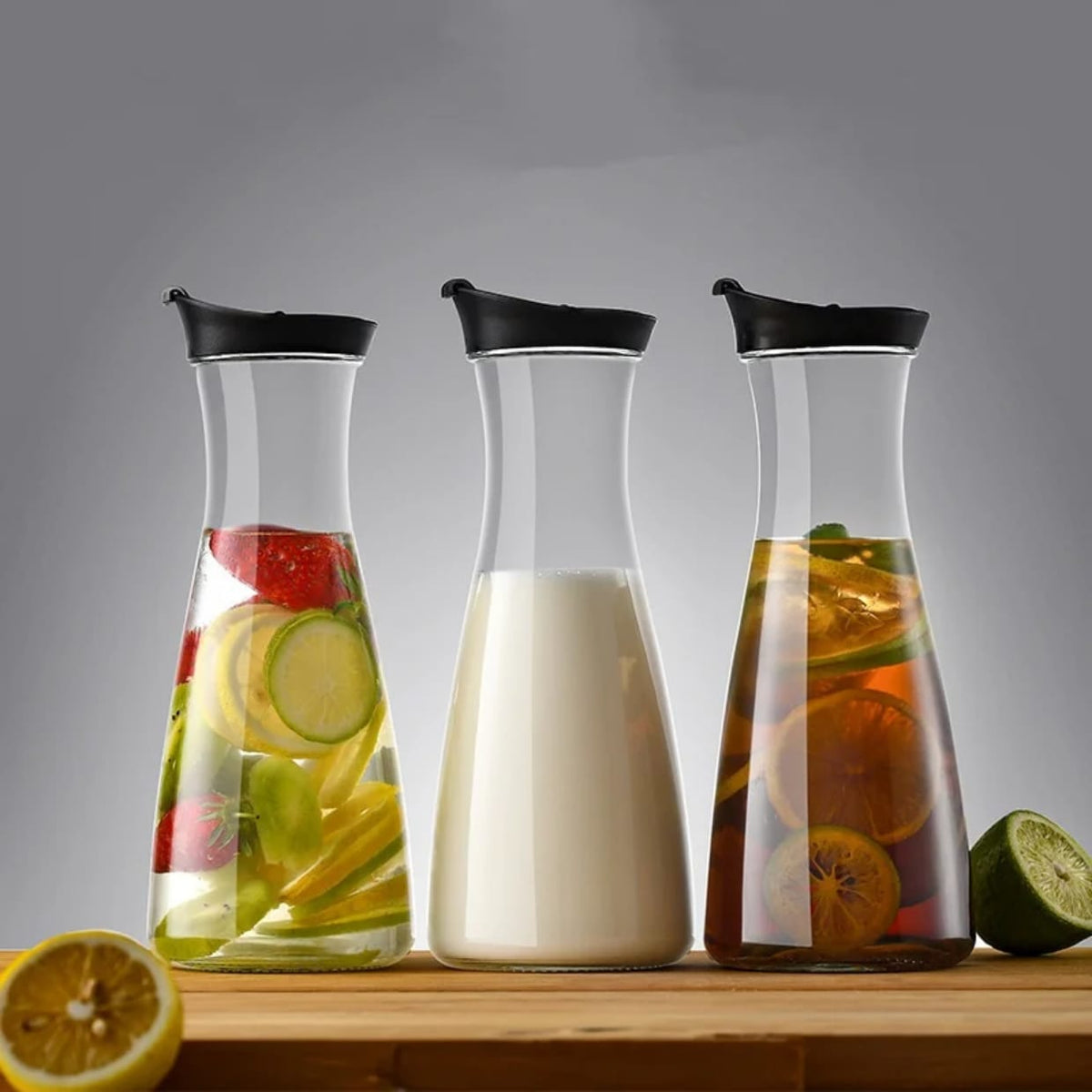 3 pcs Set Glass Water Pitcher