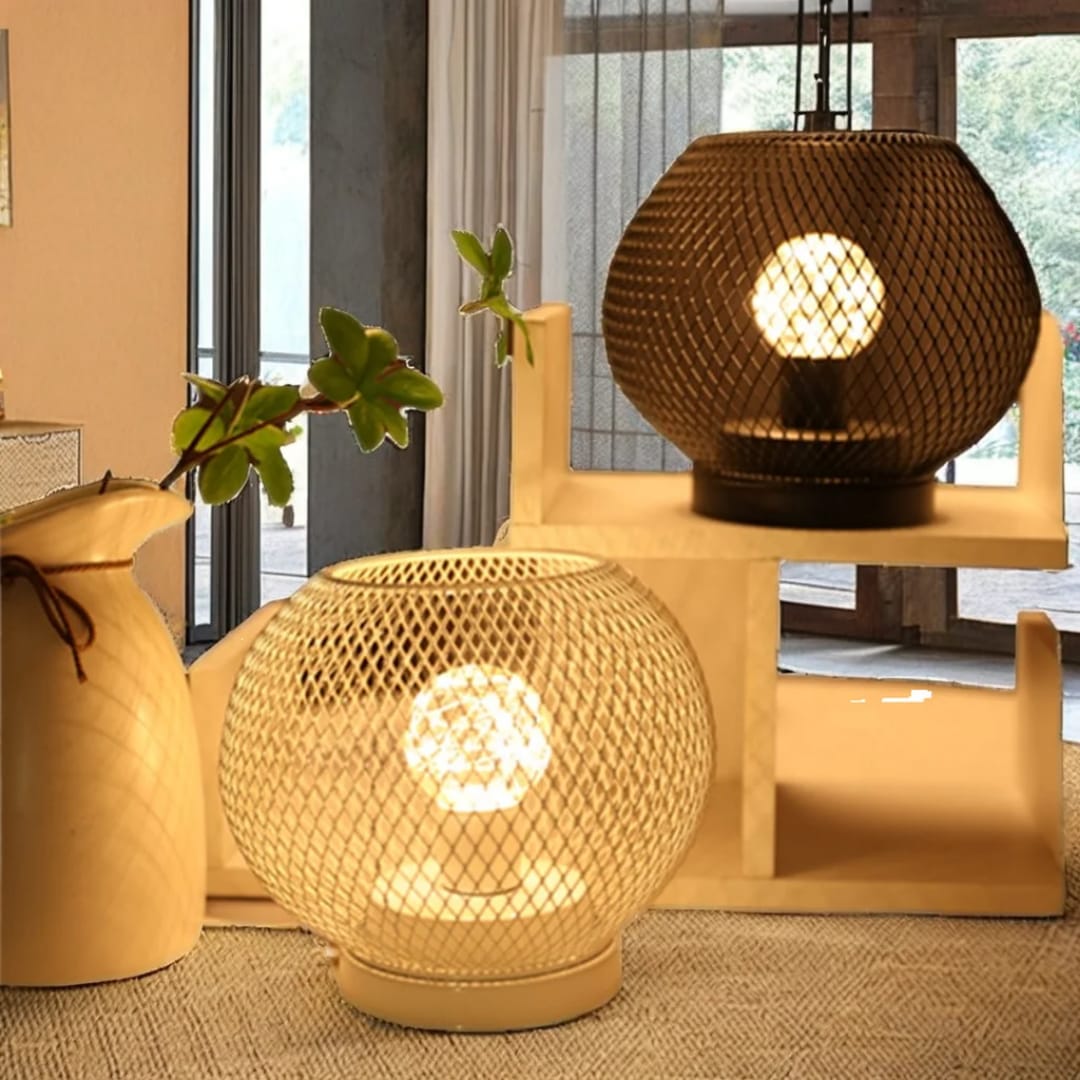 decorative LED iron table lamp with elegant metal craftsmanship soft ambient lighting and modern design