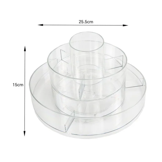 360° 2-Tier Rotating Acrylic Organiser