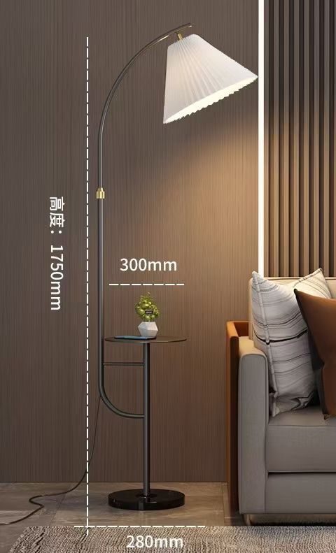 Arc Floor Lamp with Side Table