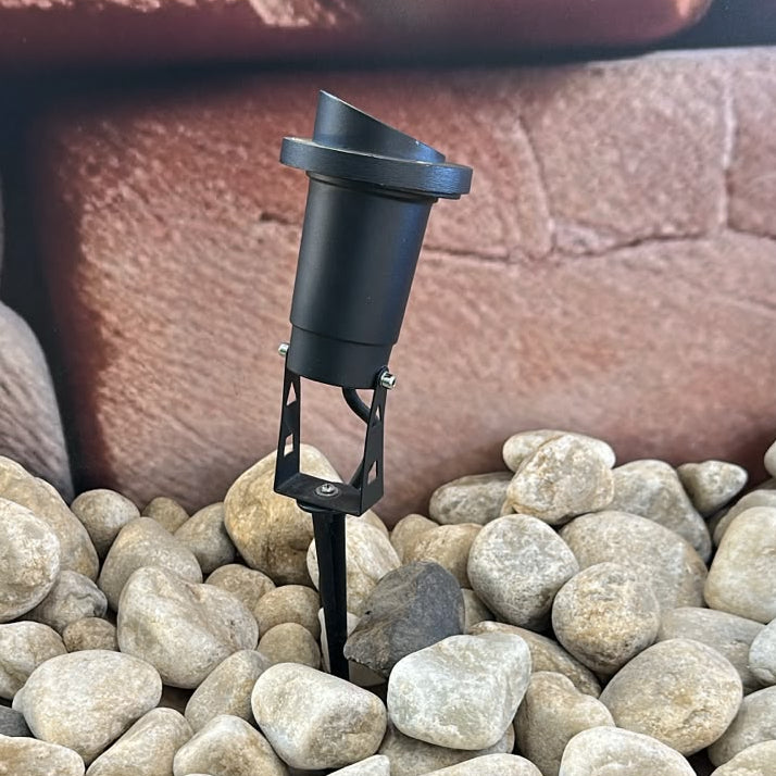 Black outdoor grass light with GU10 lamp holder and IP55 protection for garden and landscape lighting LL 4904-GU-WW - Gemelli Collection