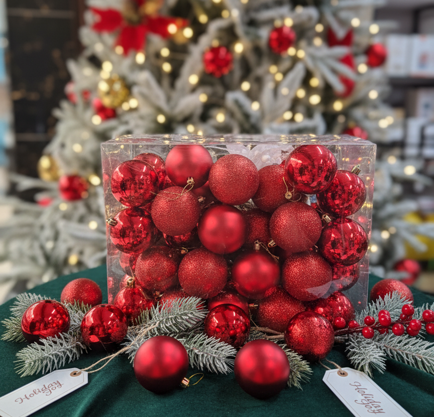40pc 8cm Christmas Balls
