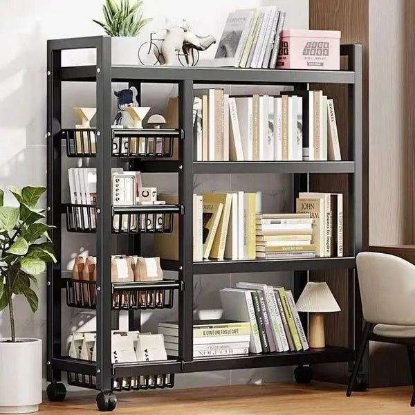 Strong Metallic Kitchen Rack with Movable & Lockable Wheels