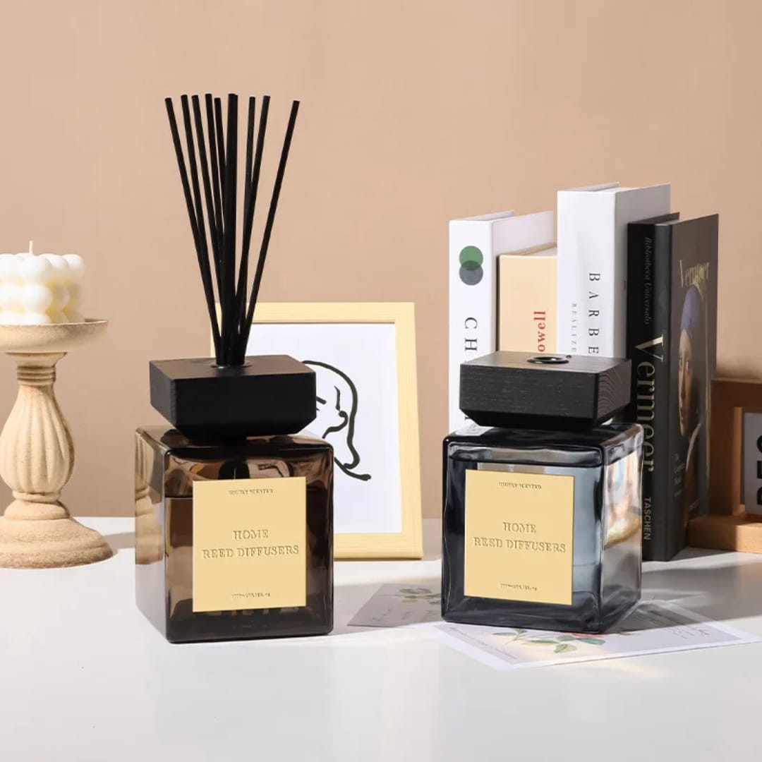 1000ml extra large reed diffuser available in vanilla and gardenia fragrances decorative home fragrance diffuser for living room bedroom office and indoor air freshening.
