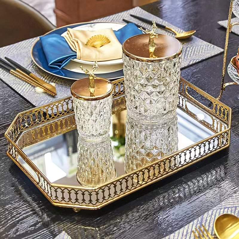 Vanity Tray With Mirror