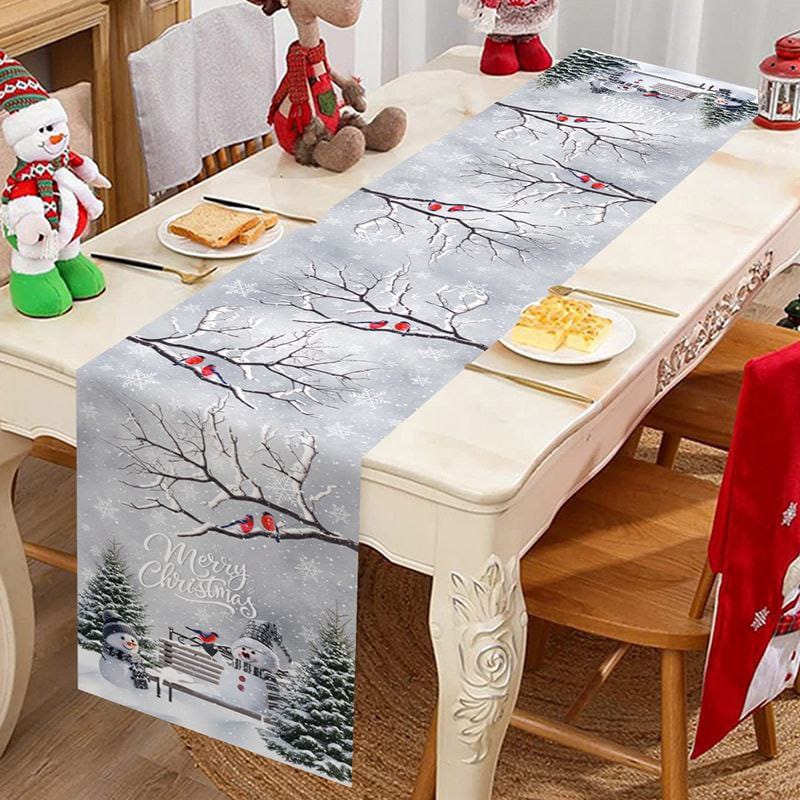 Christmas Table Runner Set with 5 Matching Placemats, 33 × 183cm