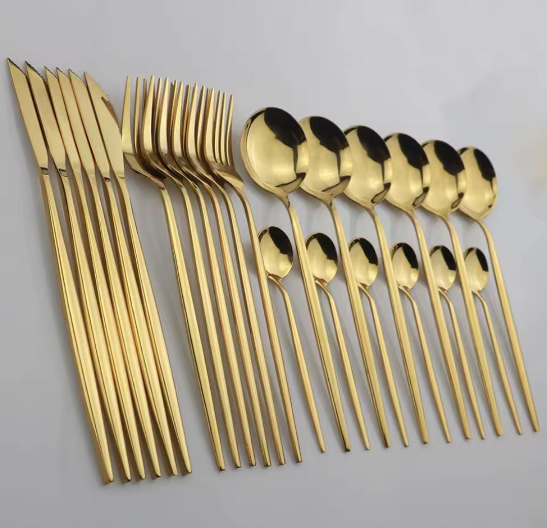 24pcs Stainless Steel Cutlery Set