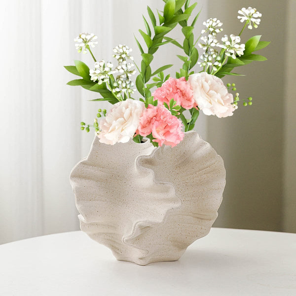 Handmade ceramic porcelain table vase for decorative home and office
