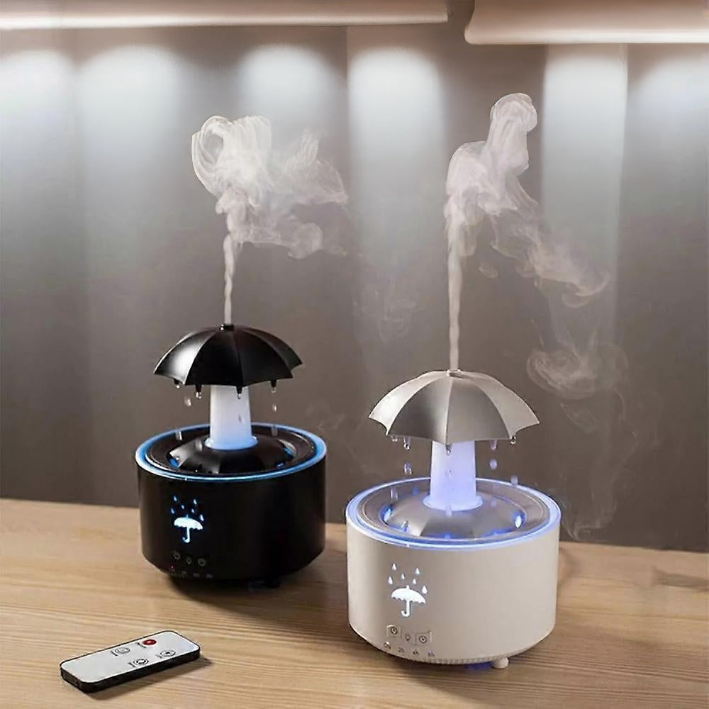 300ml umbrella rain aroma diffuser with decorative rain effect and mist output for aromatherapy, home fragrance, and ambient room enhancement