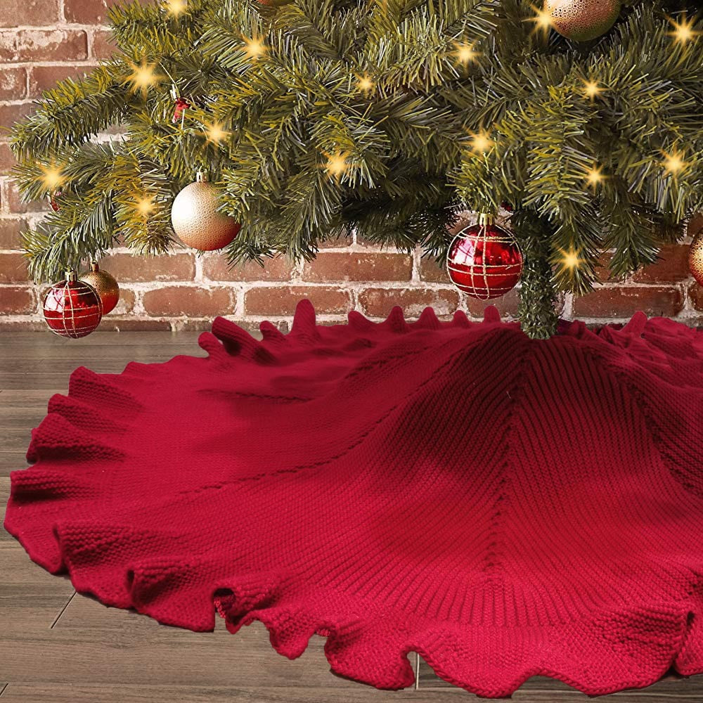 122cm Knitted Christmas Tree Skirt