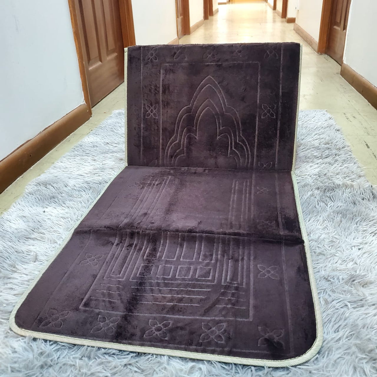 Portable Foldable Backrest Prayer Mat with Bag
