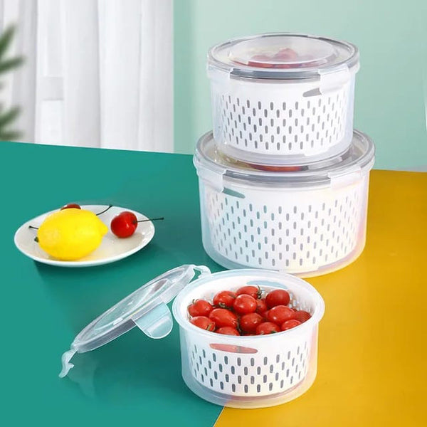 Gemelli Colllection 3-in-1 stackable fridge organizer kitchen freezer storage containers transparent food grade meal prep boxes