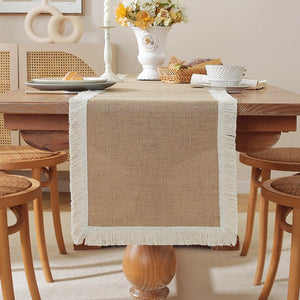 Natural Burlap Linen Woven Table Runner 30 x 275cm