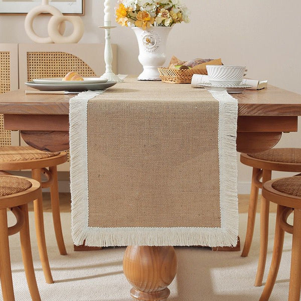 Natural Burlap Linen Woven Table Runner 30 x 275cm