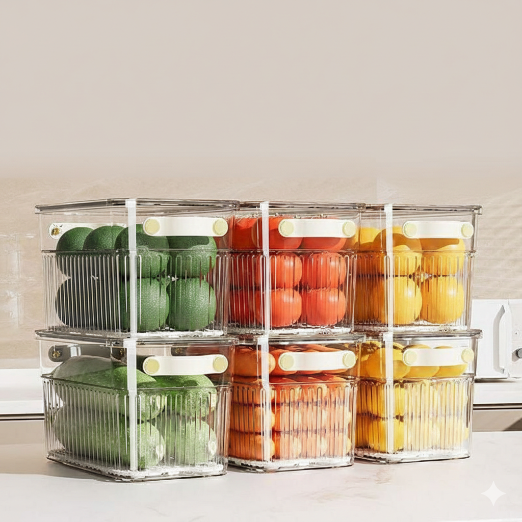 Stackable Acrylic Fridge Containers