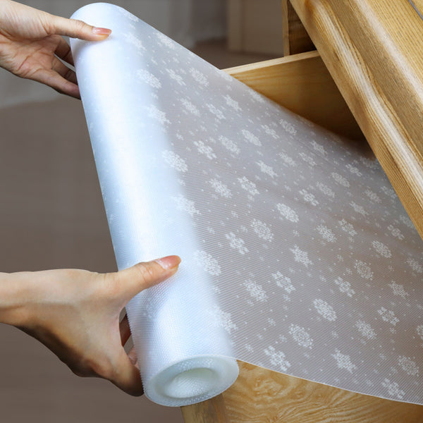 Gemelli Colllection snowflake pattern kitchen drawer liner oil proof moisture resistant shelf mat 45x500 cm kitchen storage protector