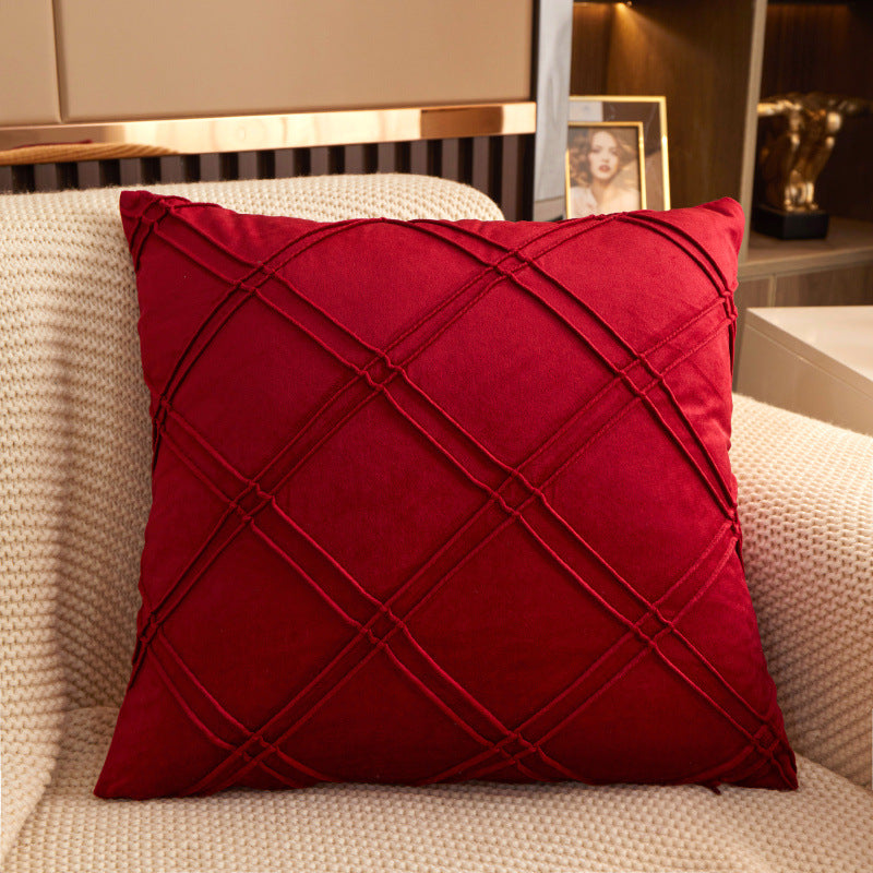 45 × 45cm Red Corduroy Christmas Throw Pillow Covers