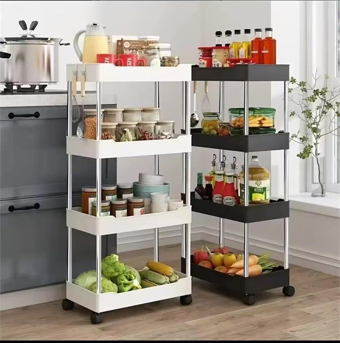 4-Tier Multipurpose Storage Rack with Wheels