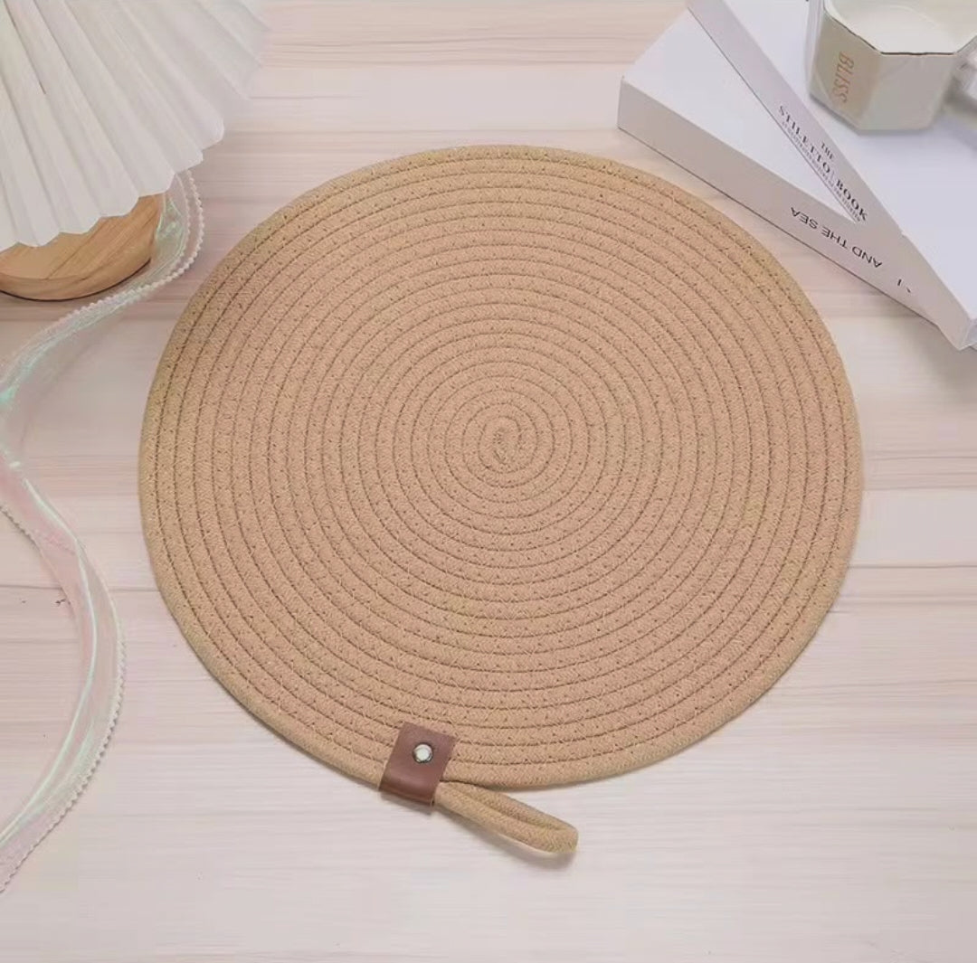 6 Piece Cotton Rope Woven Table Mat Set