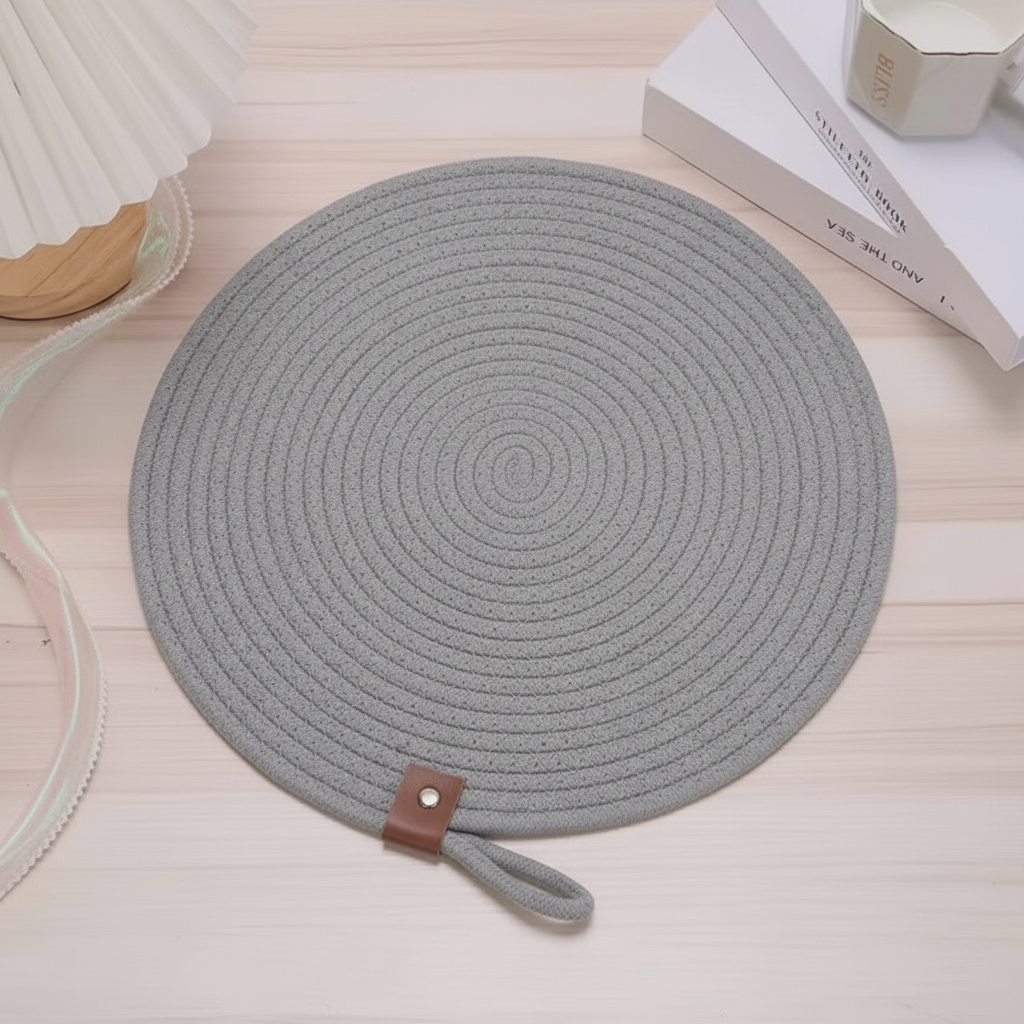 6 Piece Cotton Rope Woven Table Mat Set