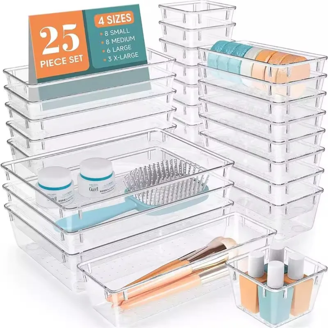 25 Pcs Set Drawer Organizers