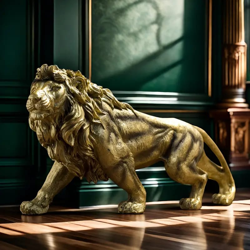 Decorative Resin Lion Statue – Majestic Design