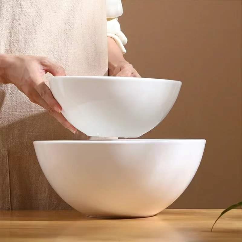 3pcs White Round Dessert Bowls