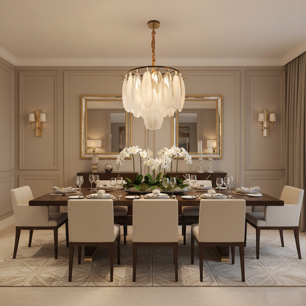 Cascade Frosted Glass Tiered Pendant
